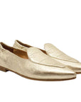 Billi Bi A4500 gold loafer angle 