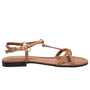 A8700 Camel | Flat leather sandal