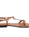 A8700 Camel | Flat leather sandal
