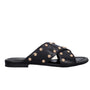 A8711 Black | Studded Leather Slide