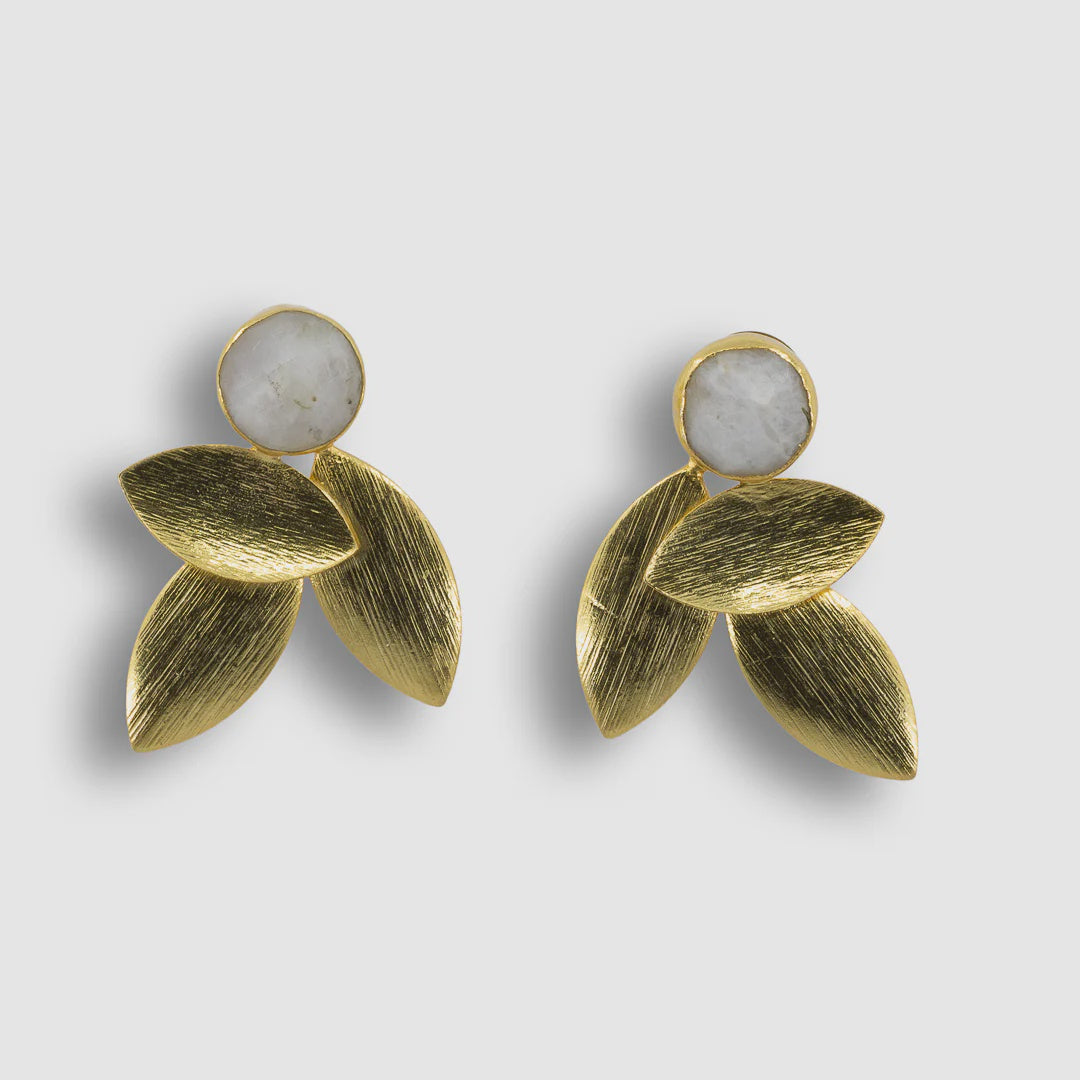 Petal Drop Earring | White