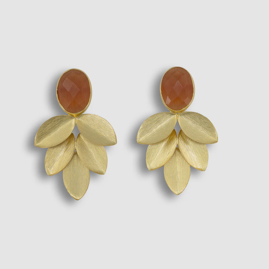 Gilded Petal Earring | Orange
