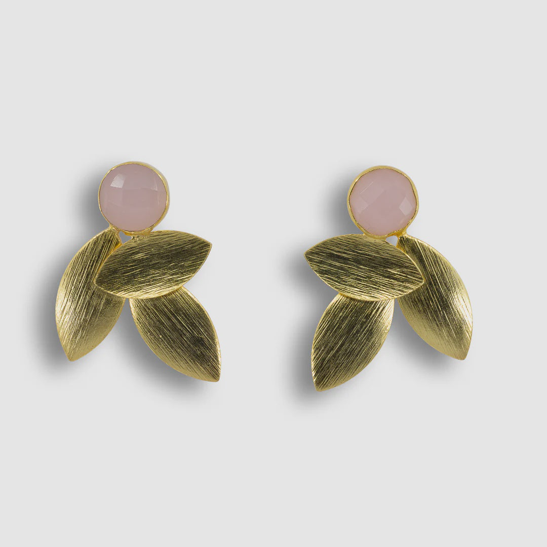 Petal Drop Earrings | Light pink
