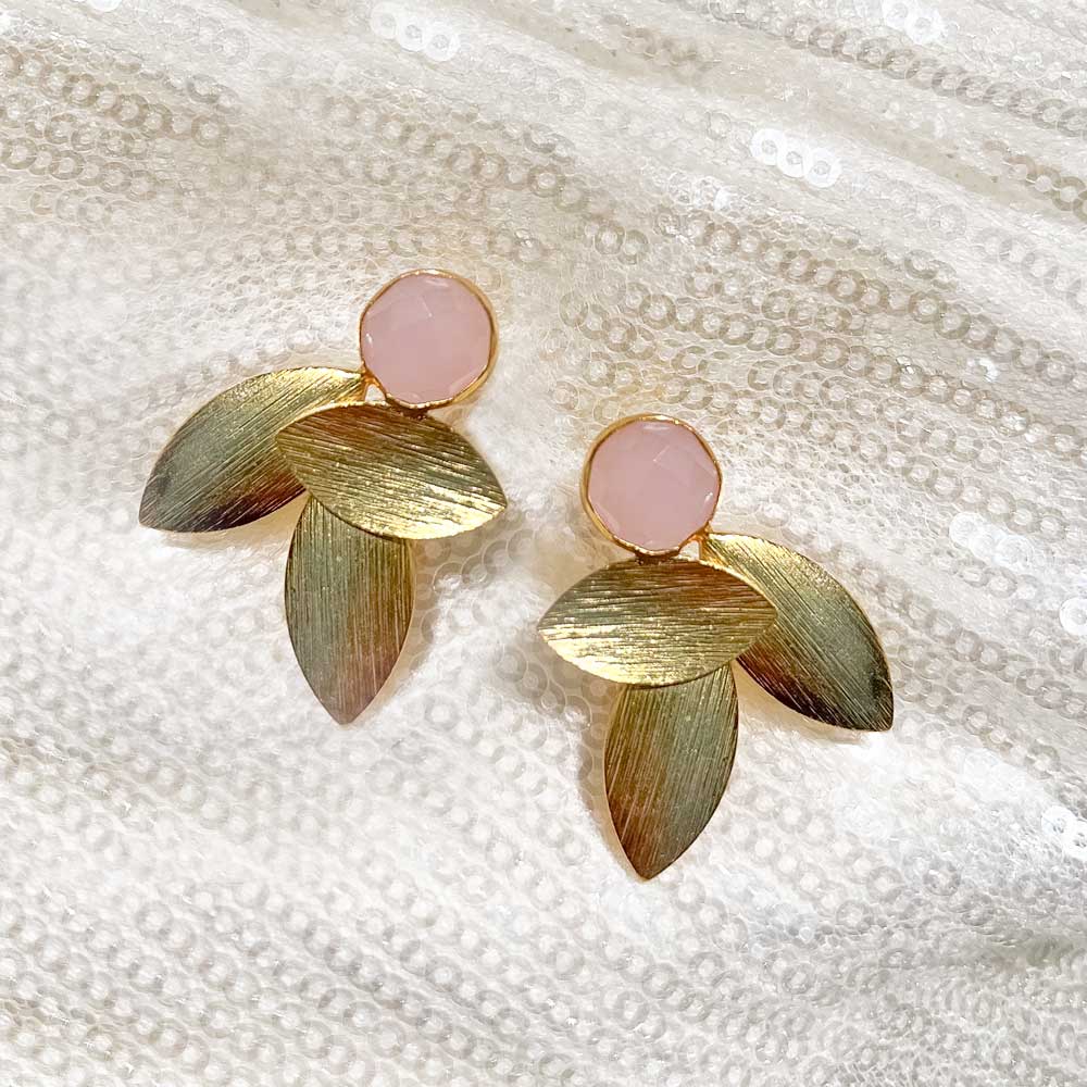 Petal Drop Earrings | Light pink