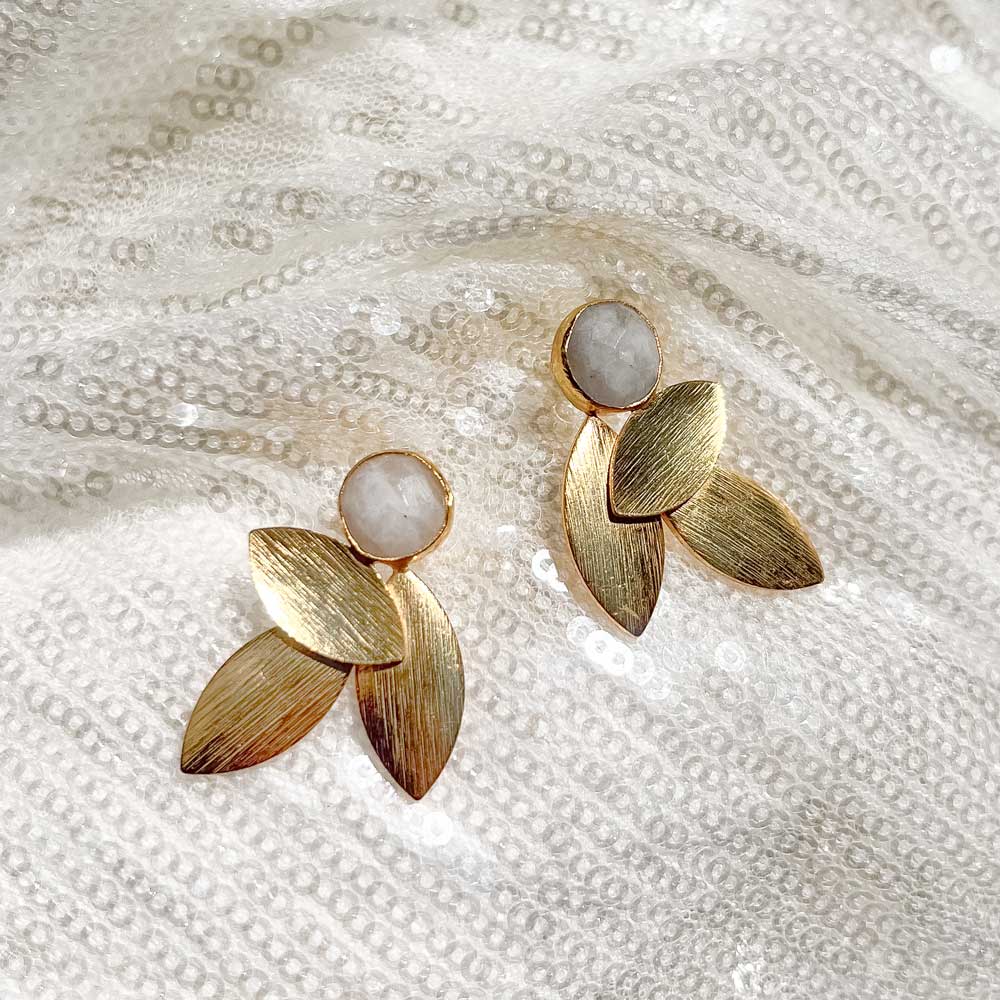 Petal Drop Earring | White