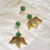 Inverted Lotus Earring | Green