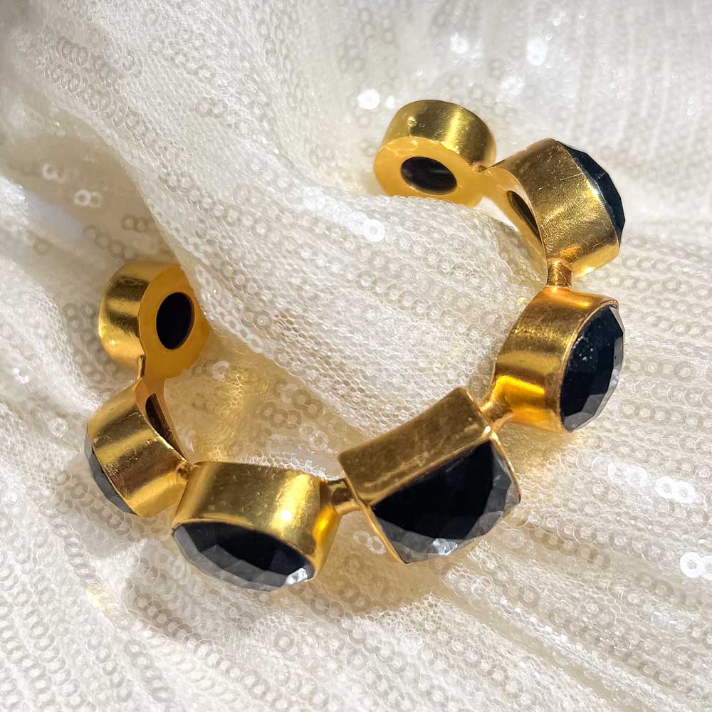 Gemstone Cuff | Black