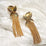 Leaf Fringe Earrings | Gold