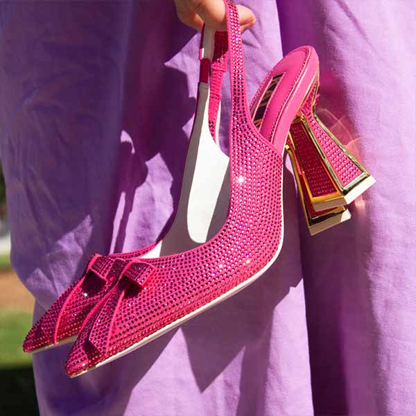 Eloise Pink | Embellished Slingback Pump