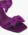 Beynat Bright Purple | Velvet Bow Mule