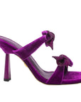 Beynat Bright Purple | Velvet Bow Mule