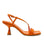 Lola Cruz Desana orange leather mid heeled strappy sandal