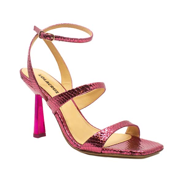 Lola Cruz -Positano- Women's Metallic Fuchsia High Heel at The Nowhere ...