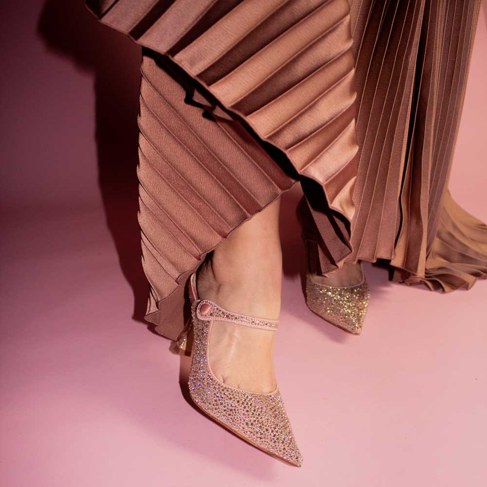 Opera Blush | Crystal Embellished Pump