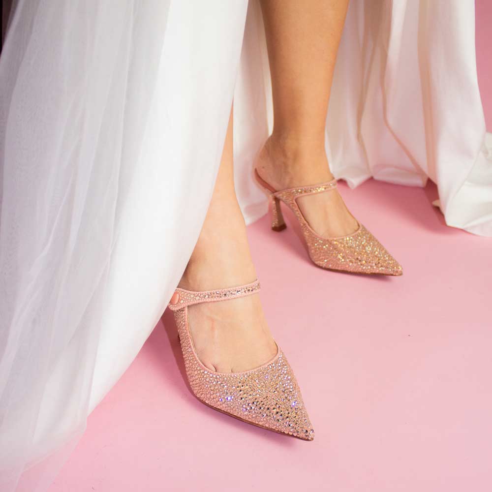 Opera Blush | Crystal Embellished Pump
