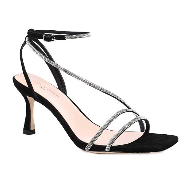 Capri Black | Embellished strappy sandal