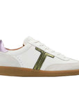Solveig Khaki/Lilac | Leather Sneaker