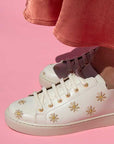 Julie Daisy | Embroidered Leather Sneaker