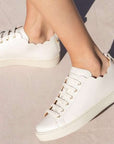 Maison Toufet - Julie - Women's White Leather Sneaker at The Nowhere Nation