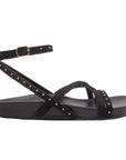 Issa Black | Studded Leather Sandal