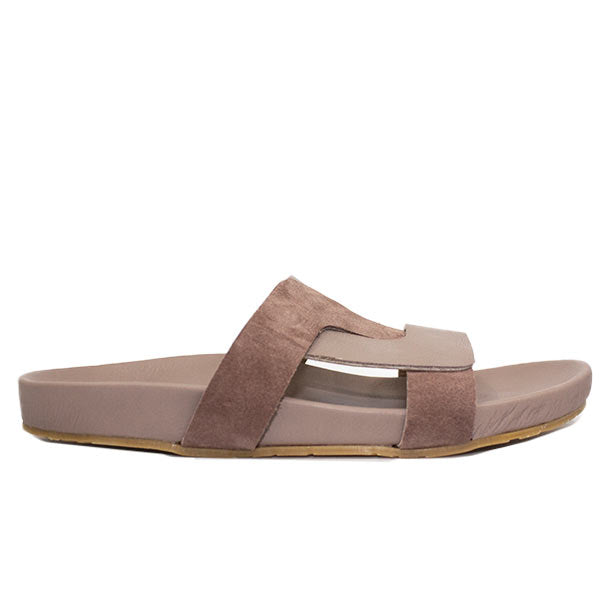 Viva Mauve | Two Tone Leather Slide