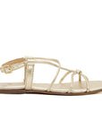 Anais Gold | Flat Leather Sandal