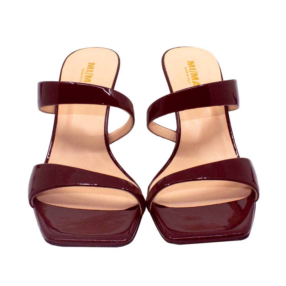 Tara Burgundy Patent | Leather Mule