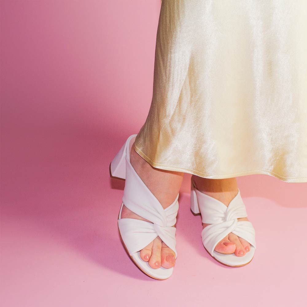 Daria White | Leather Mule