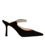 Harper Black | High Heel Leather Mule