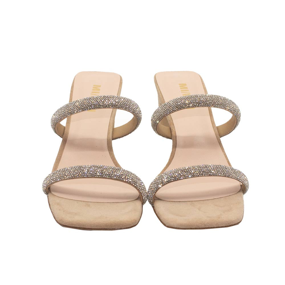 Babs Beige | Embellished Mule