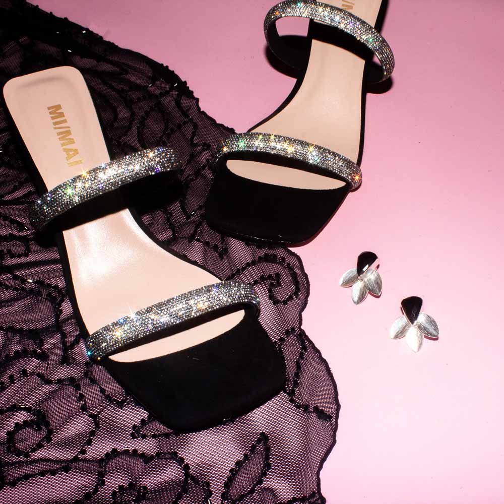 Babs Black | Embellished Mule