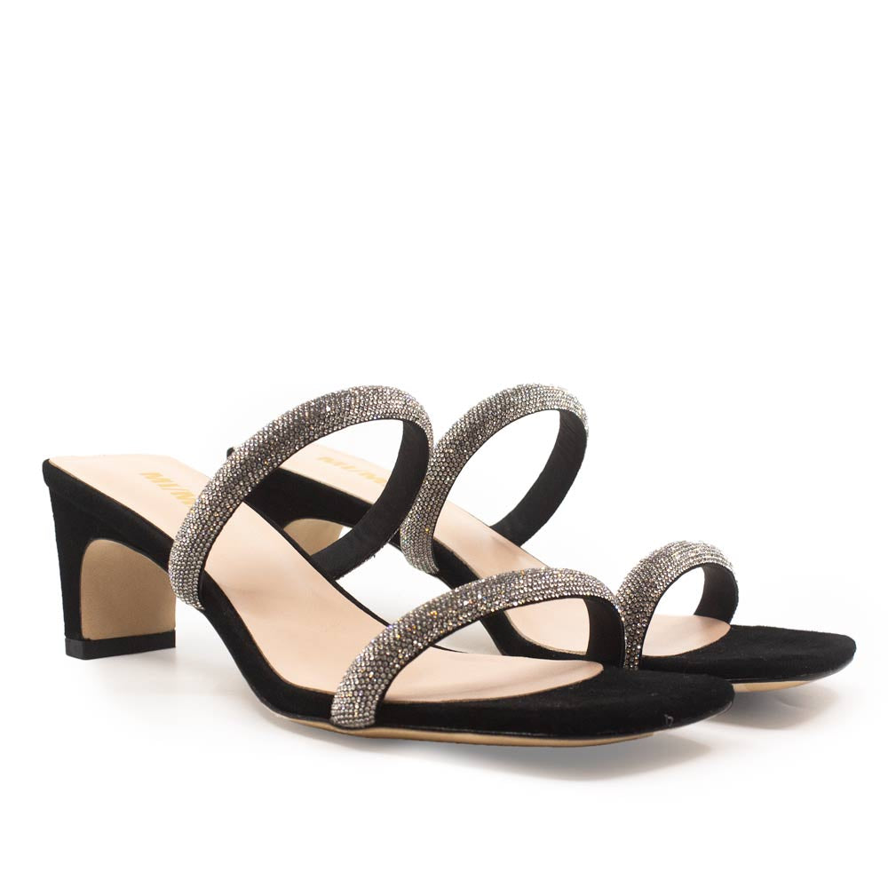 Babs Black | Embellished Mule