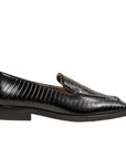 Aalto Black Lizard | Leather Loafer