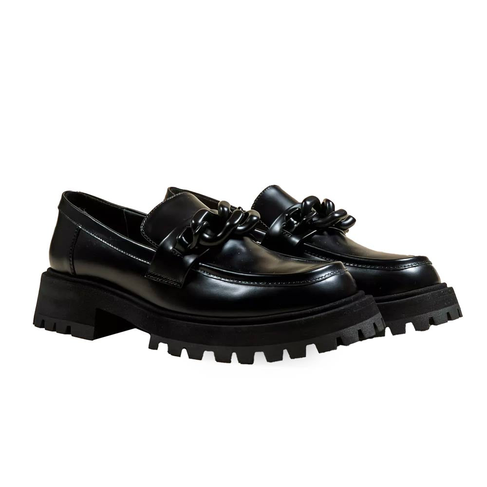 Arto Black | Chunky Leather Loafer