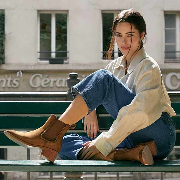Mi/Mai -Bambi - Women&#39;s Brown Suede Chelsea Boot at The Nowhere Nation