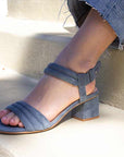 Mi/Mai Killian Blue Suede sandal