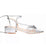 MiMai corfu silver low heel leather strappy sandal