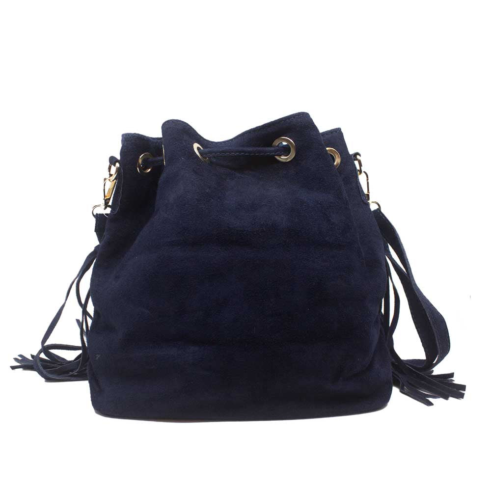M02 Navy | Suede Fringe Bag