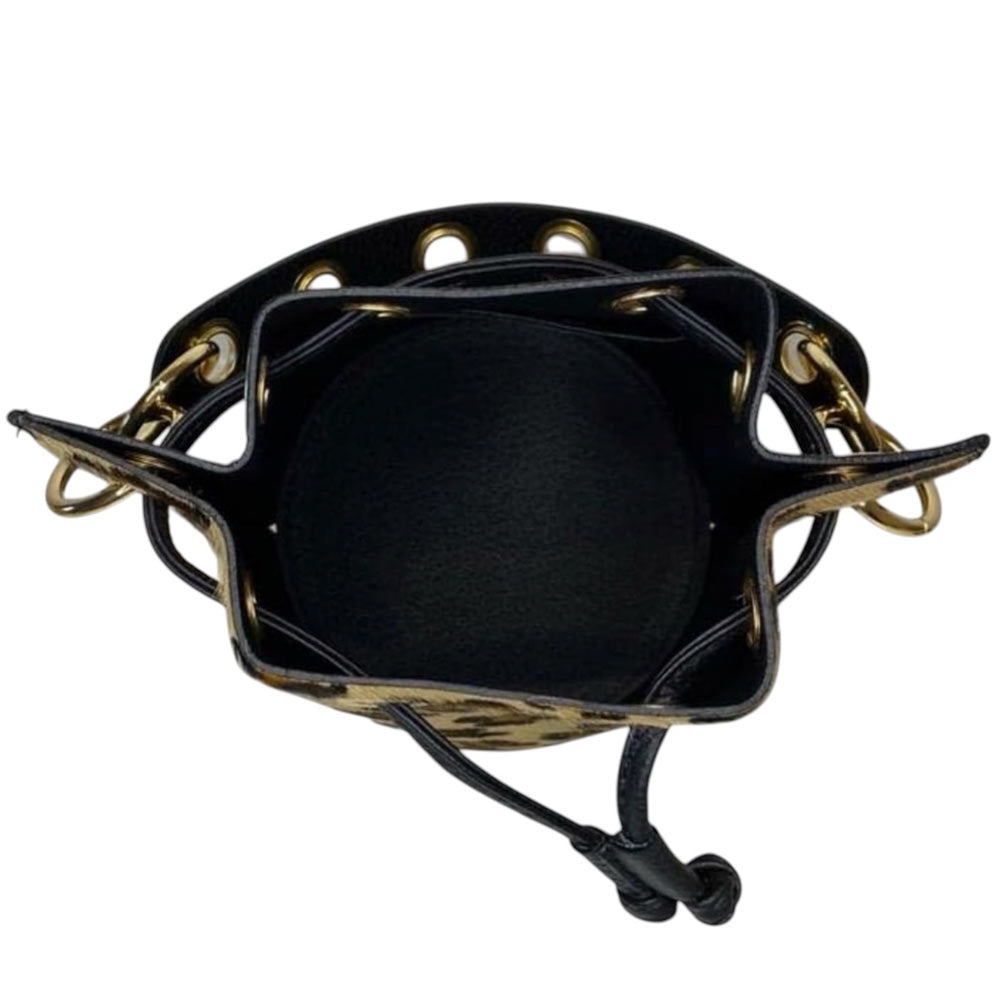 M03 Zebra | Leather bucket bag