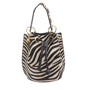 M03 Zebra | Leather bucket bag