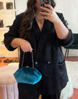 Anika Teal | Velvet Clutch