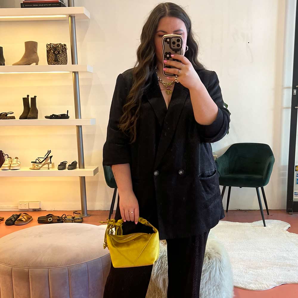 Karen Yellow Ochre | Velvet Mini Bag