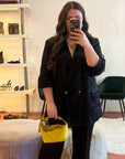 Karen Yellow Ochre | Velvet Mini Bag