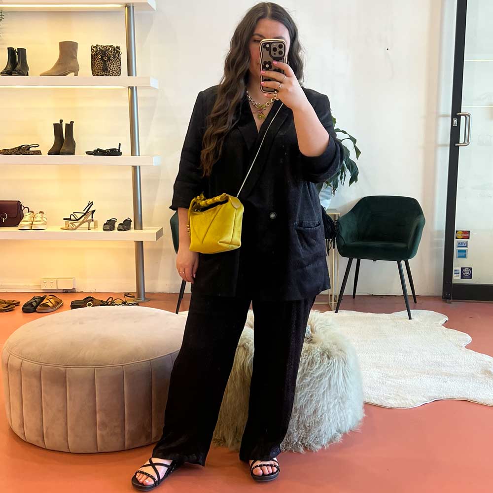 Karen Yellow Ochre | Velvet Mini Bag