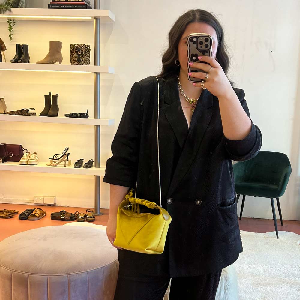 Karen Yellow Ochre | Velvet Mini Bag