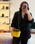 Karen Yellow Ochre | Velvet Mini Bag