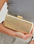 Nadine Gold | Snake-Effect Clutch