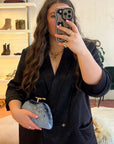 Tilly Blue | Velvet Clutch