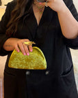 Tilly Green | Velvet Clutch
