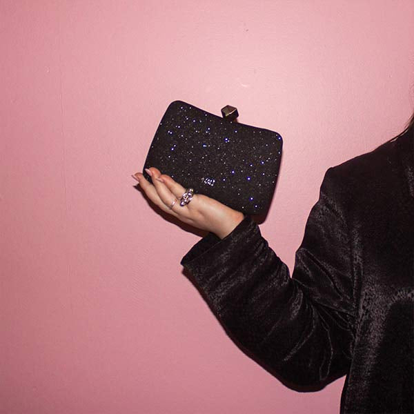 Karina Black | Glitter Clutch